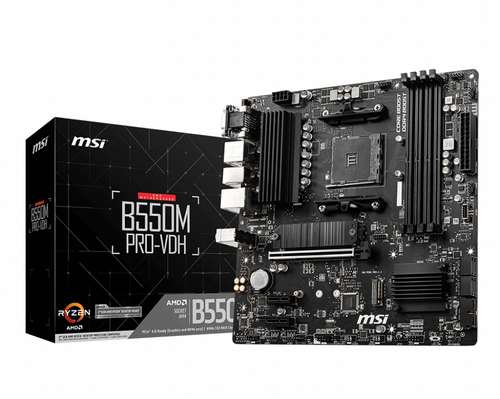 MSI B550M PRO-VDH carte mère AMD B550 Emplacement AM4 micro ATX1