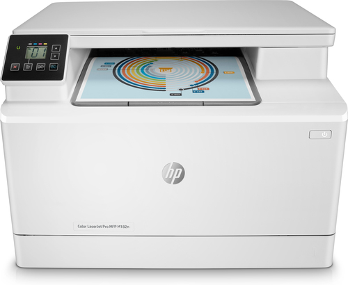 HP Imprimante Color LaserJet Pro multifonction M182n, Impression, copie, numérisation, Eco-énergétique; Sécurité renforcée