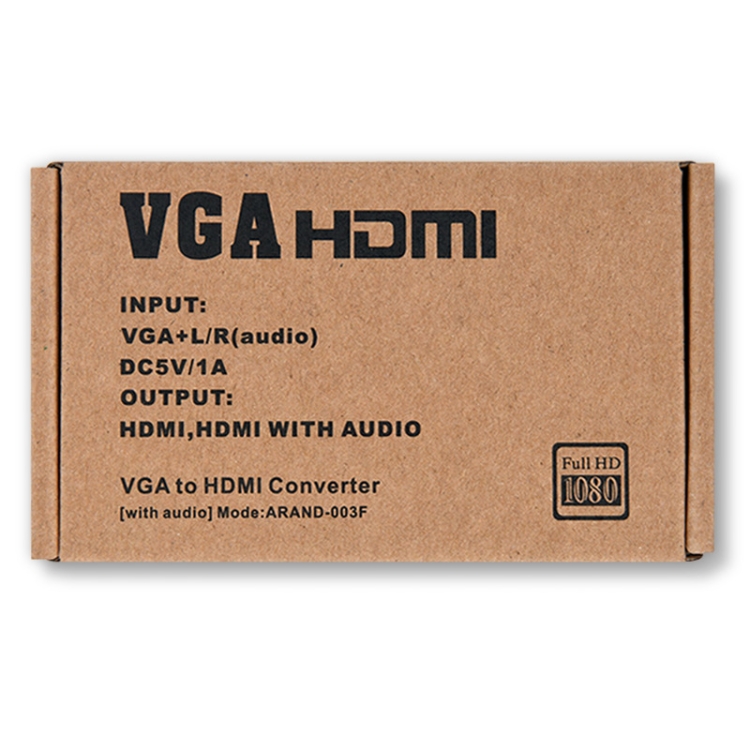 Adaptateur Vga To Hdmi Avec Audio (ARAND-003F)