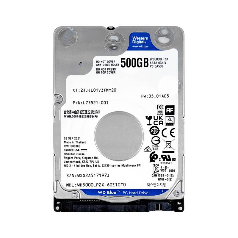 Western Digital Blue Disque Dur (HDD) WD5000LP 2.5&quot; 500 Go Série ATA III