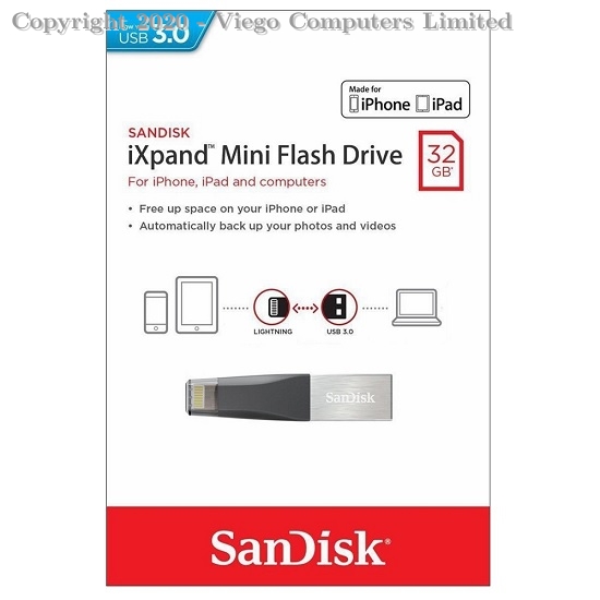 Sandisk iXpand Mini Flash Drive 32Gb 3.0 Cle usb (OTG iPhone-iPad)