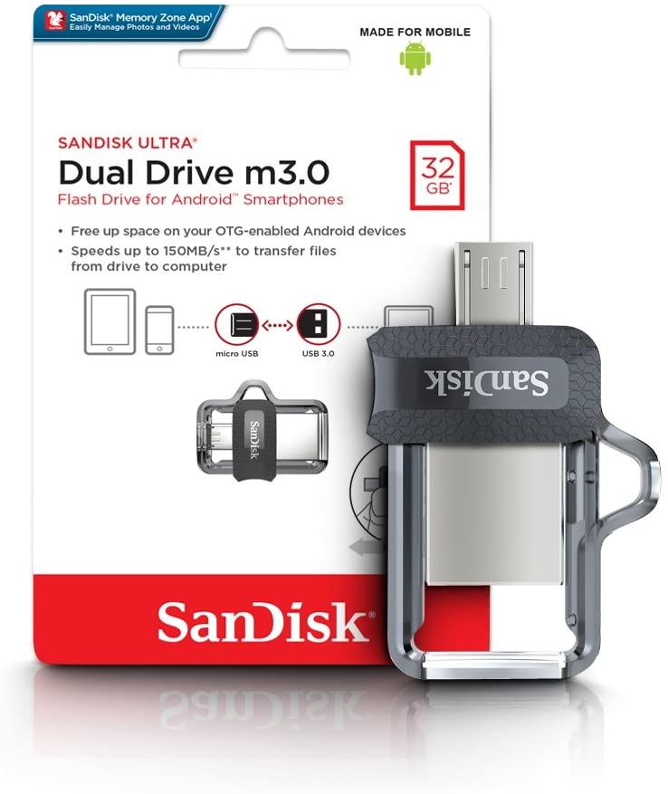 Sandisk Ultra Dual Drive m3.0 Cle usb 32Gb (OTG Android)