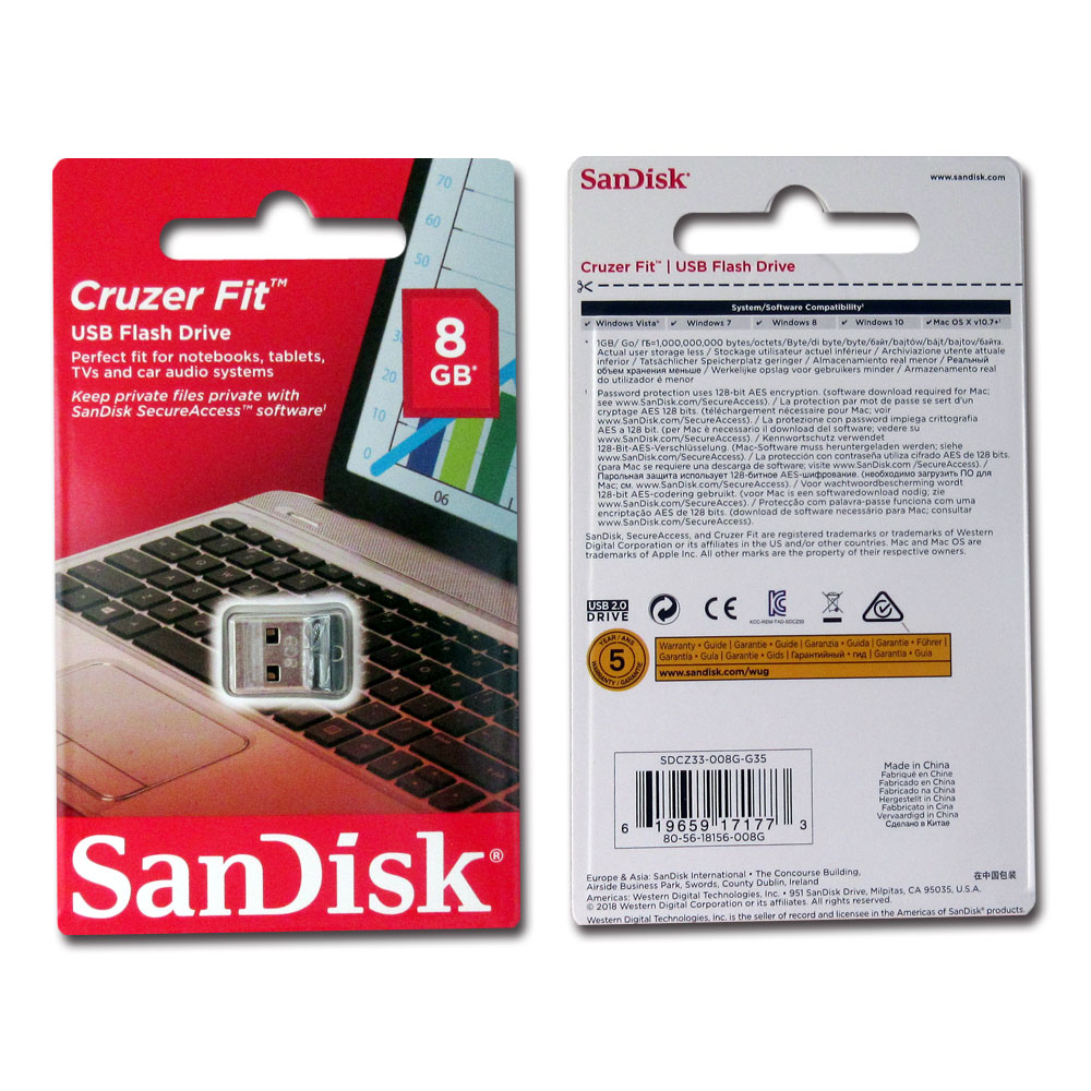 Sandisk Cruzer Fit 8Gb 2.0 Cle usb