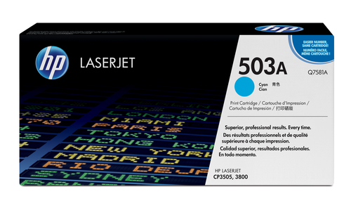 HP 503A toner LaserJet cyan authentique