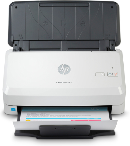 HP Scanjet Pro 2000 s2 Sheet-feed Scanner Alimentation papier de scanner 600 x 600 DPI A4 Noir, Blanc