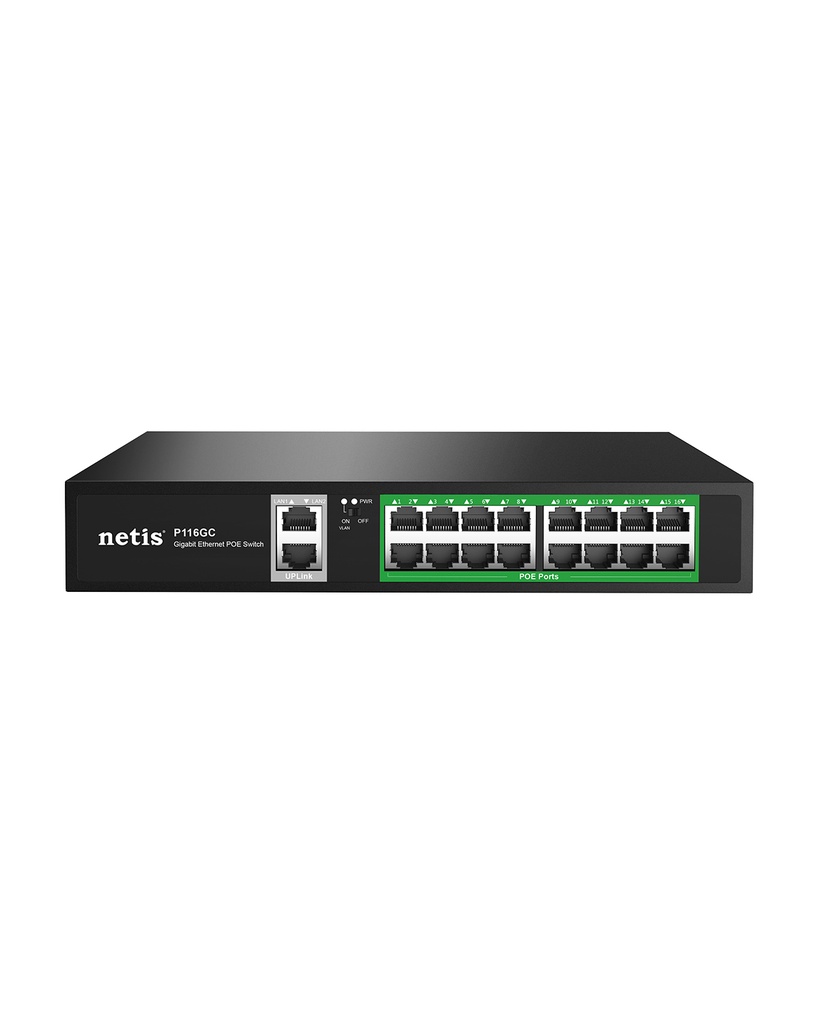 Netis Switch POE P116GC (16 Gigabit POE Port)