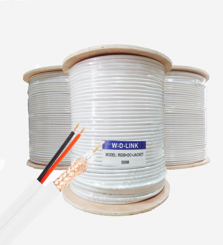 TTLink Bobine 500m Cable Coaxial+Jacket Rg59+Jacket