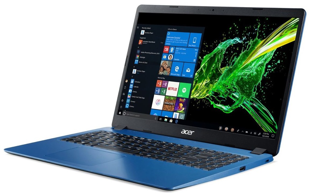 Acer Ordinateur Portable Aspire 3 A315-54-53NK, Intel® Core™ i5-8265U, 1,6 GHz, 39,6 cm (15.6&quot;), 1366 x 768 pixels, 4 Go, 1000 Go Indigo Blue