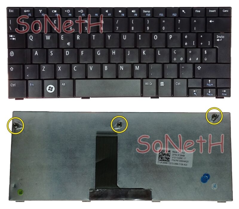 Keyboard Dell Inspiron Mini 10 1012 (MP-08G4)clavier ()