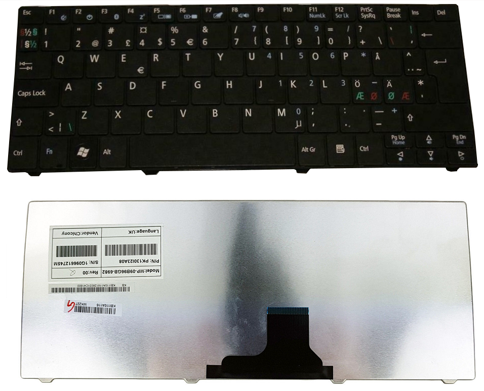 Keyboard Acer Mini KB ASPIR 751 751H 1410 1810T (clavier Pour Pc Portable)