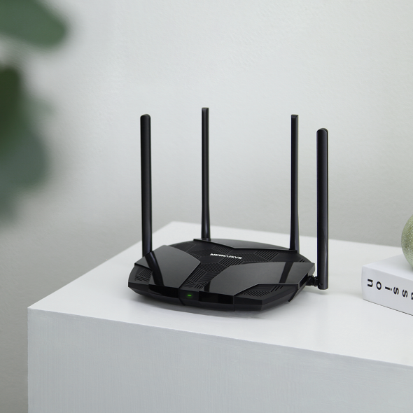Mercusys MR80X wireless router Gigabit Ethernet Bi-bande (2,4 GHz / 5 GHz) Noir