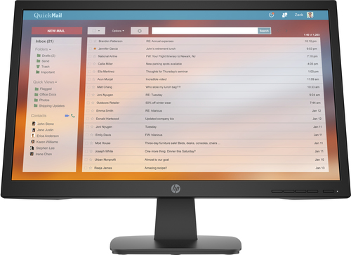 HP P22v G4 54,6 cm (21.5&quot;) 1920 x 1080 pixels Full HD Noir