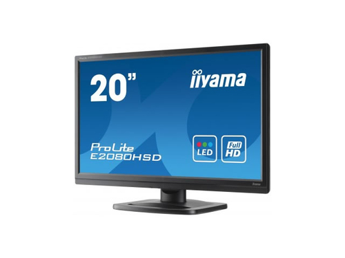 iiyama ProLite E2080HSD-B1 écran plat de PC 50,8 cm (20&quot;) 1600 x 900 pixels LED Noir (Reconditionné)