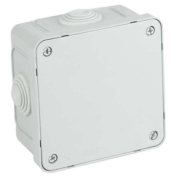 Ingelec Boite etanche Carrée 100x100x60 en ABS à vis métalliques (2100/V)