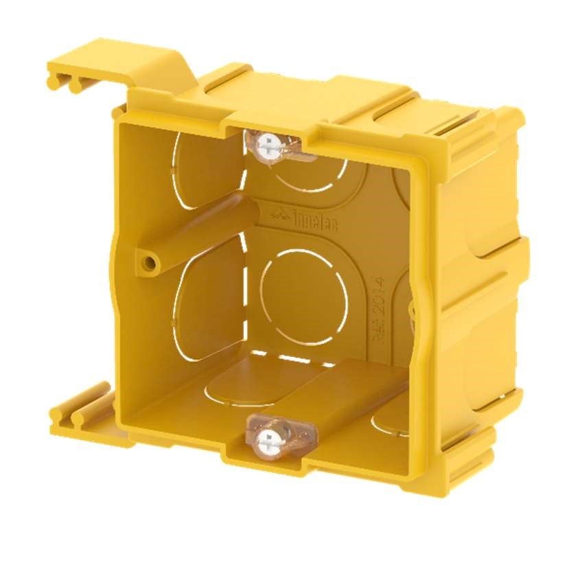 Ingelec Boite d'encastrement Modulaire Carre Slim (2014N) Jaune