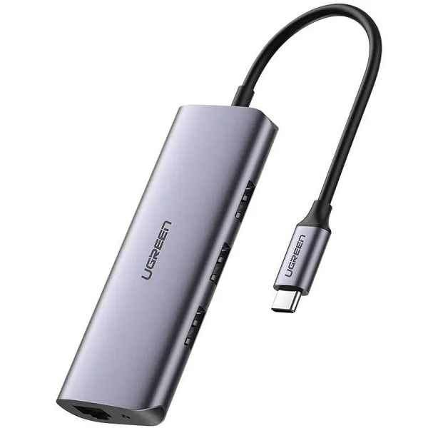 UGREEN Adaptateur Type C To 3Ports Usb + RJ45 + Type C Giga