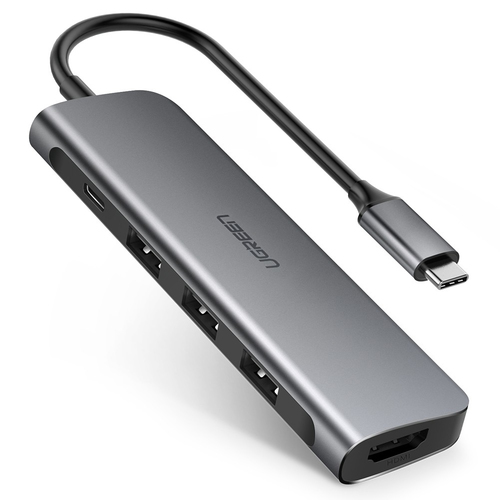 Ugreen 50209 hub &amp; concentrateur USB 3.2 Gen 1 (3.1 Gen 1) Type-C 5000 Mbit/s Noir, Gris