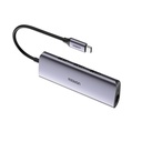Ugreen Adaptateur Type C To 3Ports Usb + RJ45 + Type C Gris