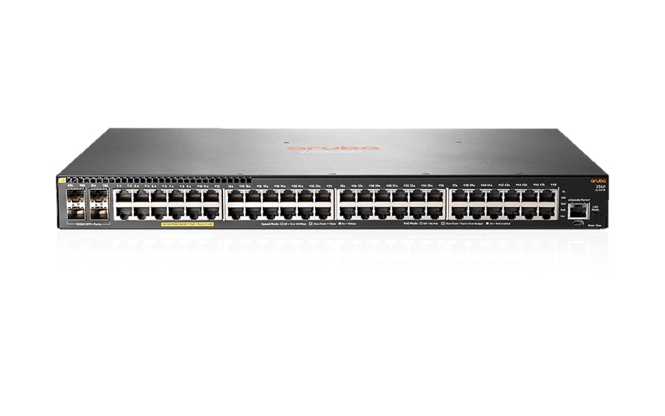 HPE Aruba 2540 48G PoE+ 4SFP+ Switch 48 Ports 10/100/1000 PoE+ 4 Ports SFP+