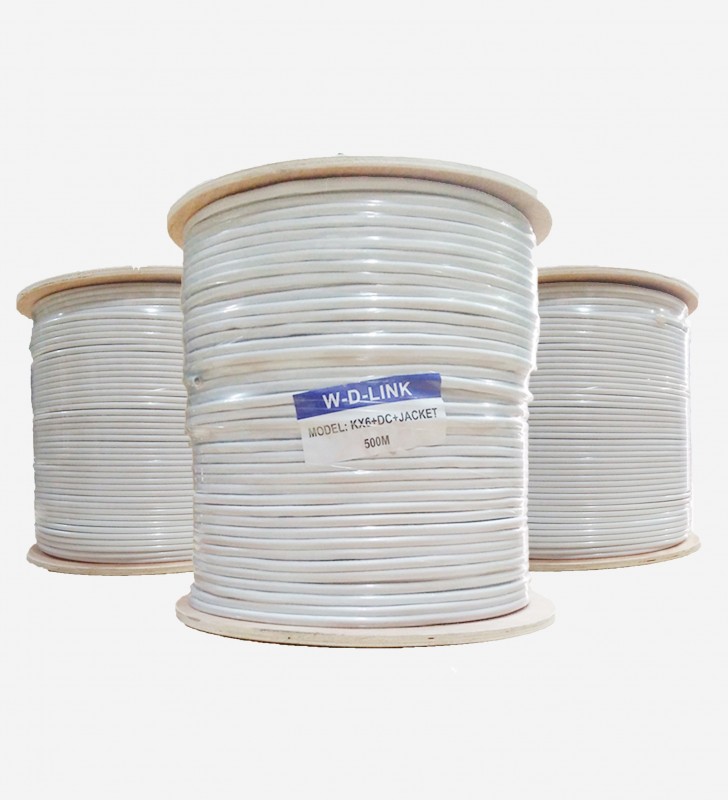Premium Bobine Cable Camera 500m Coaxial RG59-Dc-Jacket ref-6620 classe A (gorilla)