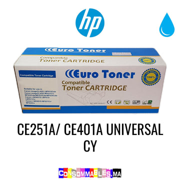 Euro Toner CE251A/CE401A Bleu Universal Compatible Hp