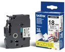 Brother TZ241 ruban pour étiqueteuse (Noir Sur Blanc) 18mm Compatible With PT Serie (E500/E550/E300/E110)