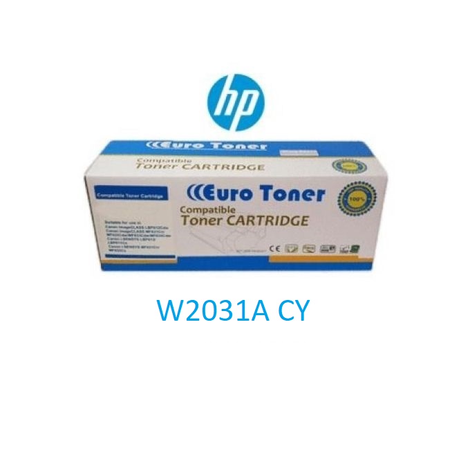 Euro Toner W2031A CY With Chip Bleu Compatible Hp