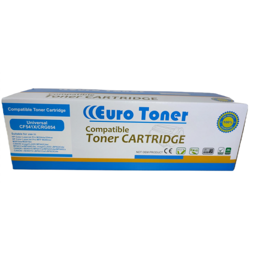 Euro Toner Universal Cf541X/CRG054H Bleu Compatible Hp/Canon