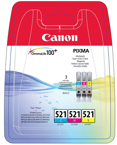 Canon CromaLife 100+ cartouche d'encre Original Rendement standard Cyan, Magenta, Jaune