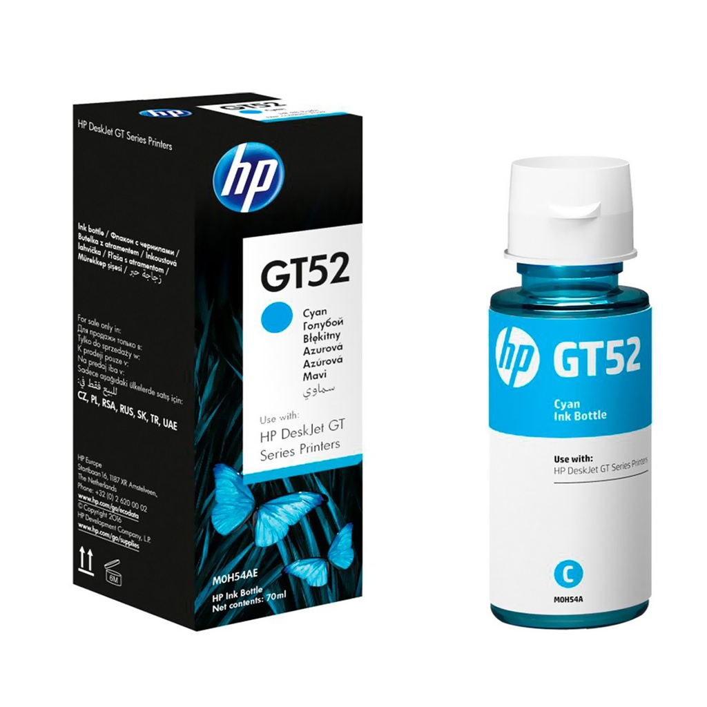 Euro Encre Gt52 compatible Bleu  Hp