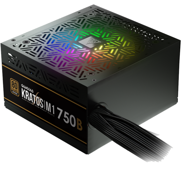 GAMDIAS KRATOS M1-750B unité d'alimentation d'énergie 750 W 20+4 pin ATX ATX Noir