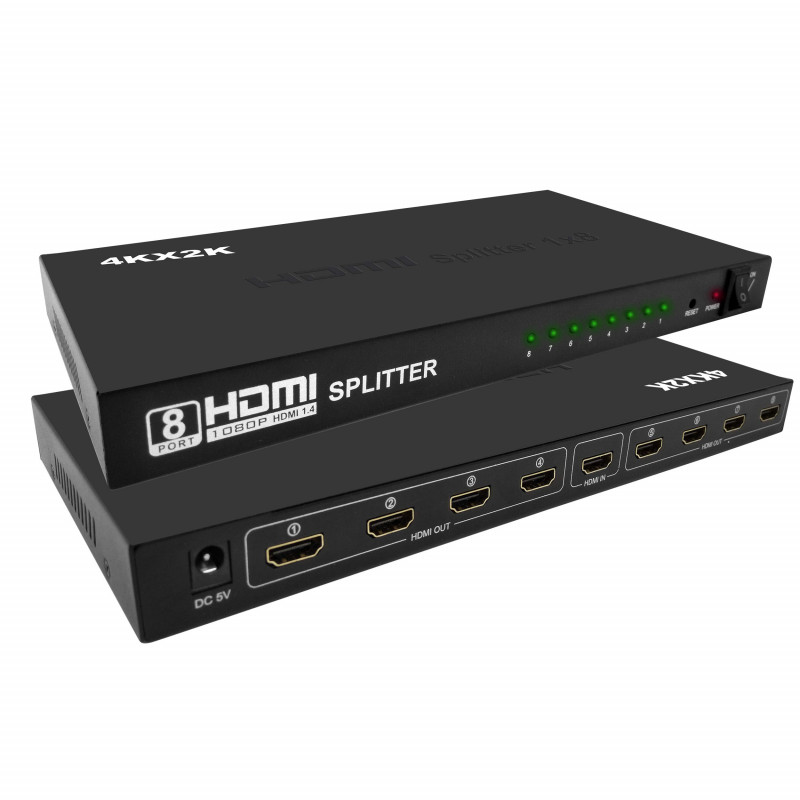 Spliter (Switch) Hdmi 8Port 3D 4K 1in 8out