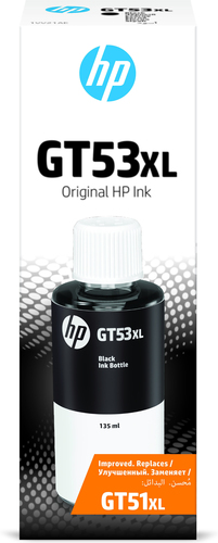 HP Bouteille d'encre noire GT53XL authentique (135 ml)