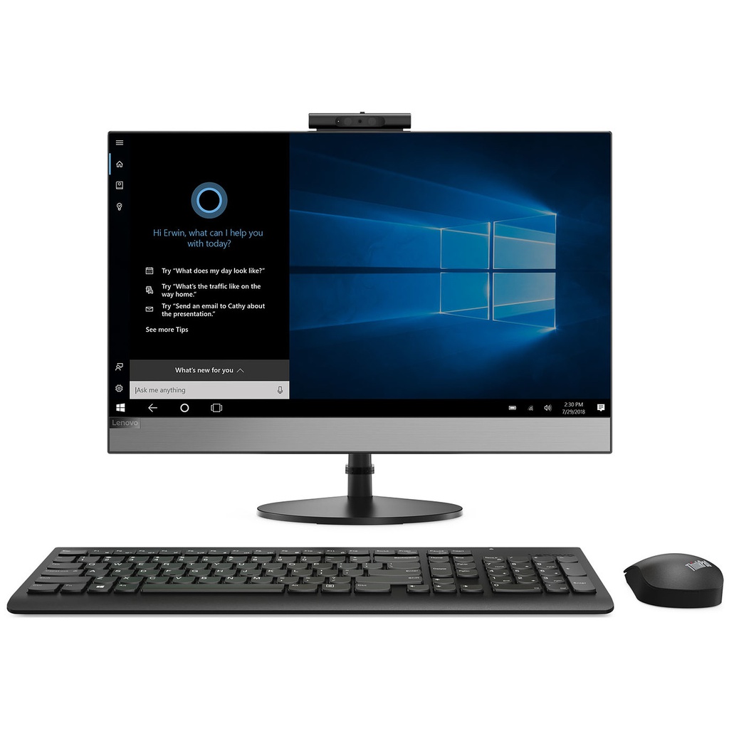 Lenovo V330 Intel® Core™ i3 49,5 cm (19.5&quot;) 1600 x 900 pixels 4 Go DDR4-SDRAM 1000 Go HDD PC All-in-One Windows 10 Pro Wi-Fi 5 (802.11ac) Noir