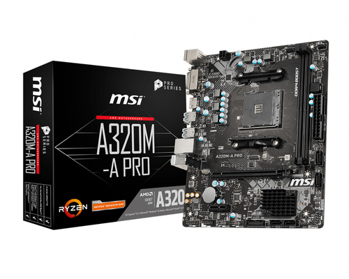 MSI A320M-A PRO carte mère AMD A320 Emplacement AM4 micro ATX