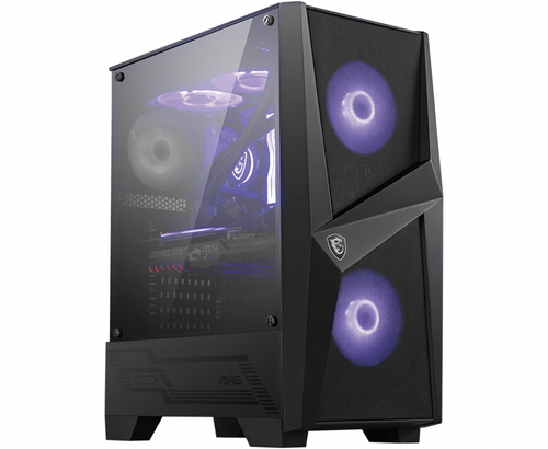 MSI MAG Forge 100M Midi Tower Noir, Transparent