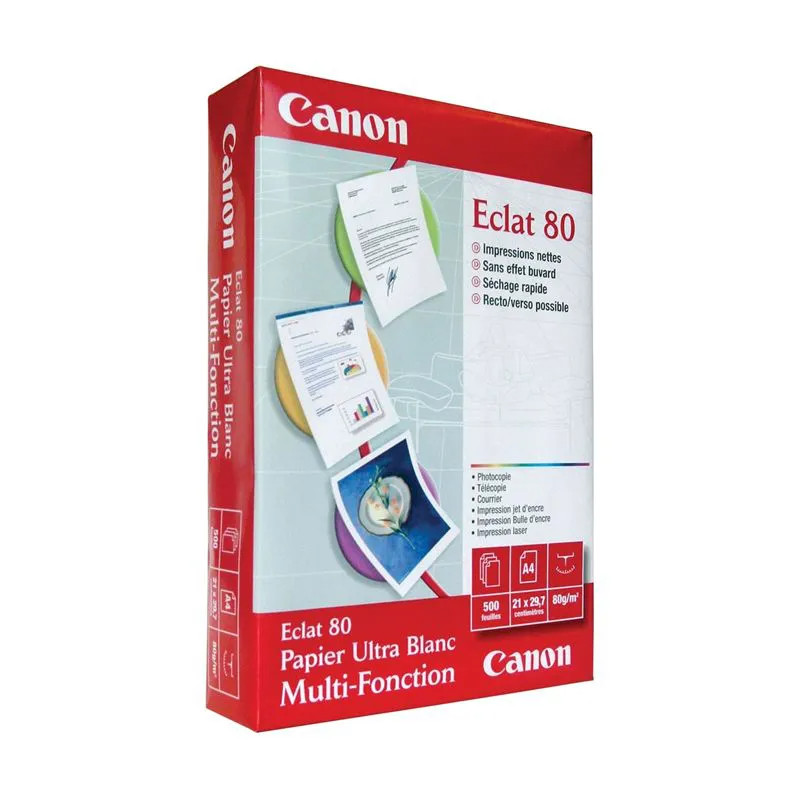Ramette papier Canon Eclat 80 - 500 feuilles A4 de 80g/m² (0255V273)