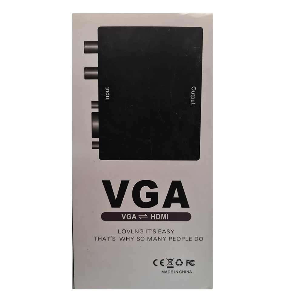 Adaptateur Vga To Hdmi Noir Aluminum