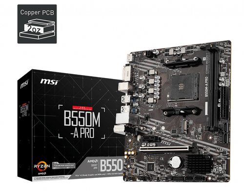MSI B550M-A PRO carte mère AMD B550 Emplacement AM4 micro ATX