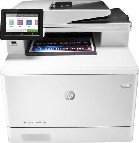 HP Color LaserJet Pro Imprimante multifonction M479fdw, ; Chargeur automatique de documents déroulé de 50 feuilles