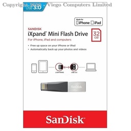 [SDIX40N-032G-GN6NN] Sandisk iXpand Mini Flash Drive 32Gb 3.0 Cle usb (OTG iPhone-iPad)